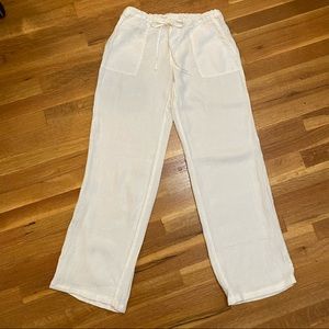 London Jean, Linen Drawstring Pants, Loose Fit, Wide Leg, Size 4